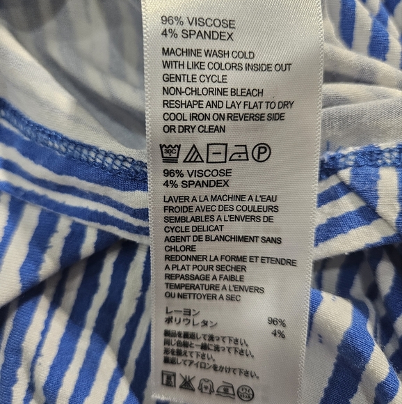 Tommy Bahama Women's Sleeveless Maxi Dress Blue And White Stripped Size Medium - Picture 3 of 6